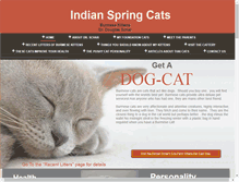 Tablet Screenshot of indianspringcats.com